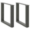 Salontafelpoten 2 st U-vormig 50x(42-43) cm staal antraciet