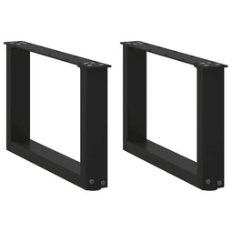 Salontafelpoten 2 st U-vormig 50x(30-31) cm staal zwart