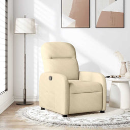 Fauteuil verstelbaar stof crmekleurig
