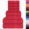 8-delige Handdoekenset 360 g/m 100% katoen rood