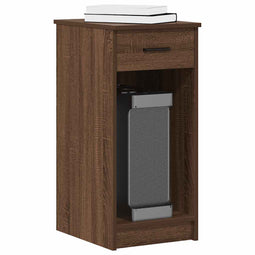 Computertorenstandaard met lade 35x45x77 cm bruin eikenkleur