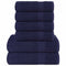 6-delige Handdoekenset 360 g/m 100% katoen marineblauw