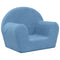 Kinderbank zacht pluche blauw