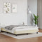 Bedframe kunstleer crmekleurig 140x200 cm