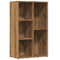 Boekenkast 45x25x80 cm bewerkt hout artisanaal eikenkleur