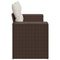 Tuinbank 2-zits met kussens poly rattan bruin