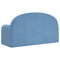 Kinderbank 2-zits zacht pluche blauw
