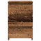 Nachtkastjes 2 st 40x35x62,5 cm bewerkt hout oud houtkleurig