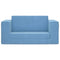 Kinderslaapbank 2-zits zacht pluche blauw