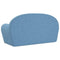 Kinderbank 2-zits zacht pluche blauw