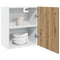 Hangkast 50x31x60 cm bewerkt hout artisanaal eikenkleur