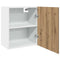 Hangkast 50x31x60 cm bewerkt hout artisanaal eikenkleur