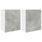 Hangkasten 2 st 50x31x60 cm bewerkt hout betongrijs
