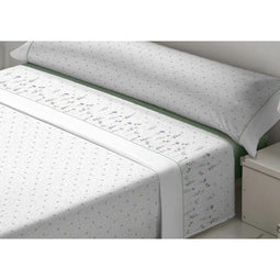 Set beddengoed Tejidos Reina Nicola Wit Groen Bed van 180