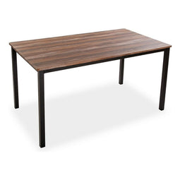 Eettafel Bruin Zwart Hout MDF (80 x 76 x 140 cm)