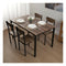 Eettafel Bruin Zwart Hout MDF (80 x 76 x 140 cm)