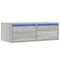 Tv-meubel met LED-verlichting 75x35,5x25 cm grijs sonoma eiken
