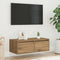 Tv-meubel met LED-verlichting 75x35,5x25 cm artisanaal eiken