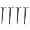 Salontafelpoten conische vorm 4 st 30-31 cm staal antraciet