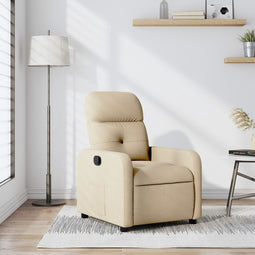 Fauteuil verstelbaar stof crmekleurig