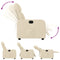 Fauteuil verstelbaar stof crmekleurig