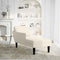 Chaise longue met kussen&rechterarmleuning fluweel crmekleurig