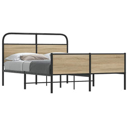 Bedframe zonder matras bewerkt hout sonoma eikenkleur 140x200cm