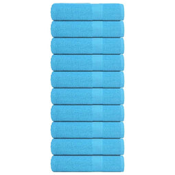 Handdoeken 10 st 50x100 cm 360 g/m 100% katoen turquoise