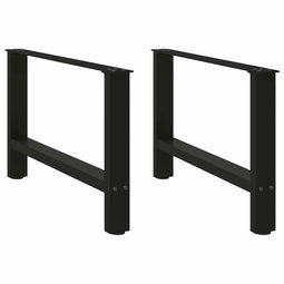 Salontafelpoten 2 st 70x(42-43) cm staal zwart