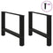 Salontafelpoten 2 st 70x(42-43) cm staal zwart