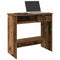 Bureau 80x40x75 cm bewerkt hout oud houtkleurig