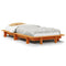 Bedframe zonder matras massief grenenhout wasbruin 90x190 cm