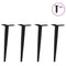 Salontafelpoten conische vorm 4 st 30-31 cm staal zwart