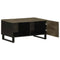 Salontafel 80x50x40 cm massief mangohout zwart