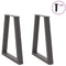 Salontafelpoten 2 st V-vormig 50x(72-73) cm staal antraciet