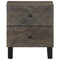Nachtkastjes 2 st 40x33x46 cm massief mangohout zwart