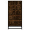 Schoenenrek 48x38x97,5 cm bewerkt hout gerookt eikenkleurig
