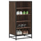 Schoenenrek 48x38x97,5 cm bewerkt hout bruin eikenkleurig