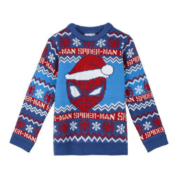 Uniseks Trui Spider-Man Blauw Maat