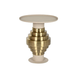 Bijzettafel Home ESPRIT Crème Gouden 46 x 46 x 52 cm