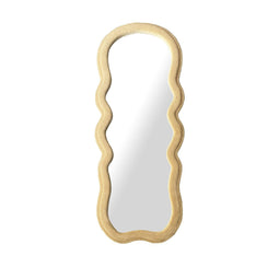 Wandspiegel Home ESPRIT Bruin Golven Fluweel Scandi 60 x 4 x 160 cm