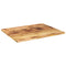 Tafelblad rechthoekig 90x80x3,8 cm massief ruw mangohout