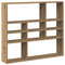 Wandschap 90x16x78 cm bewerkt hout artisanaal eikenkleurig