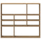 Wandschap 90x16x78 cm bewerkt hout artisanaal eikenkleurig