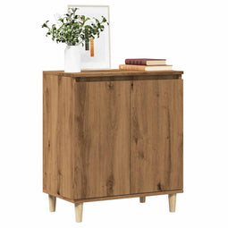 Dressoir 60x35x70 cm bewerkt hout artisanaal eikenkleur