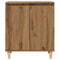 Dressoir 60x35x70 cm bewerkt hout artisanaal eikenkleur