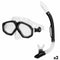 Snorkelbril en -buis voor Kinderen AquaSport Zwart Volwassenen (2 Stuks)