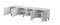Cama RTV-kast PAFOS 200x42x52 Wit mat