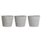 Grondlegger DKD Home Decor Grijs Cement 17 x 17 x 14,5 cm (3 Stuks)