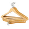 Kleerhangerset Max Home Natuurlijk Hout Staal 44,5 x 23 x 1 cm 10 Onderdelen (6 Stuks)